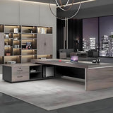Domesto L-Shape Modern Executive Desk, L-Shape Office Executive Desk