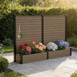 Kozyard 2Pack Privacy Screen with Planter 70"H x 51"W Outdoor Garden Screen