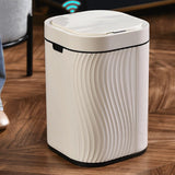 BXFIRS Intelligent Garbage Bin ABS Living Room Bedroom Kitchen Automatic Sensing Storage Trash Cans(Gray,23 * 23 * 32.5CM)