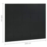 Zexlorith 5-Panel Room Divider 2 pcs Steel Privacy Screen Black 78.7x70.9
