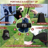 Camping Shower Tent, 7.9 FT Extra Tall Oversize Privacy Tents, Portable Outdoor Bathroom Toilet Tent with Floor, Easy Set Up Privacy Shelter for Dressing, Hiking, Fishing, UPF50+