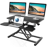 Height Adjustable Standing Desk 32” Wide Sit to Stand Converter Stand Up Desk