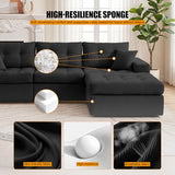 114" L-Sectional Couches for Living Room, Modular Sectional Sofa