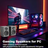 Computer Speakers, 60W Powered Bluetooth Desktop Speakers for PC, Stereo Sound with Bass