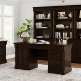 Large Executive Desk with Roman Column Design, for Boss Office Home Office 3 Drawers incl. File Drawer