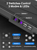 Kootek Laptop Cooling Pad, Laptop Cooler with 5 Quiet Fans for 12"-17" Computer PC Notebook Gaming Laptop Fan