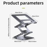 DTTLYQF 3-Layer Adjustable Laptop Stand Aluminum Alloy Portable Foldable Cooling Computer