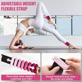 INDEPANDIA Wrist & Ankle Weights for Women and Men, 4lbs Pair Adjustable Silicone Weighted Bangles for Arm & Leg Workouts, Gradient Pink