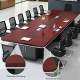 15FT Large Conference Table, 16-18 Person Rectangular Office Meeting Table