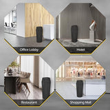 Commercial Heavy-Duty Trash Cans Outdoor Garbage Can with Lid Large Trash Cans with Inside Cabinet for Patio, Black Stainless Steel