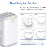 Nuwave Oxypure Zero E500 Air Purifier with Washable Reusable Filters for Large Room | Smart Air Cleaners 99.9% Removal 0.1 Micron Particles