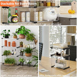 BLULEE Expandable Under Sink Organizer, 2-Tier Adjustable Storage Shelf