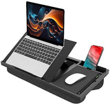 Laptop Lap Desk with Cushion - 9 Adjustable Angles, Fits Up to 15.6 inch Laptops, Built-in Mouse Pad, Phone and Pen Slots