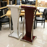Podium Solid podiums Heavy-Duty Podium Curved Portable Lecterns Meticulously Designed Podium Stand Standing Reception Desk