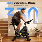 YPOO Exercise Bike, Adjustable Magnetic Resistance Stationary Bikes for Home Cardio with Exclusive App, Indoor Bike with 330lbs Weight Capacity