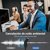 Bluetooth Headset for PC, Wireless Computer Headphone with AI-Powered Environmental Noise Cancelling