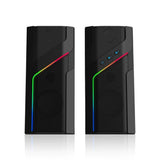 NJJOWRQ Desktop Computer Speaker Laptop Small Stereo Audio Multimedia Subwoofer Pair
