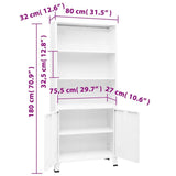 Zexlorith Industrial Bookshelf, Steel Book Cabinet with 2 Doors & 3