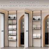 5 Tier Adjustable Height Bookshelf Floor to Ceiling Picture Book Storage Rack