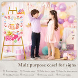 Gold Metal Easel Stand for Sign, Heavy Duty Folding Easel for Wedding Welcome Sign, Decorative Easel for Mirror, Art, Photo