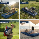 VALEHOWL 1.8 Pounds Ultralight Camping Sleeping Pad - R-Value 3.0 for 4 Seasons, Durable & 100% Waterproof Outdoor Air Mattress, Compact Sleeping Mat for Hiking, Backpacking, Travel