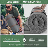 Elegear CumbreX™ Air & Foam Self Inflating Sleeping Pad, Built-in Electric Pump 4" Ultra-Thick Memory Foam Camping Mattress with Pillow Double Camping Pad 4-Season R-Value 9.5 Camp Mat - Gueen
