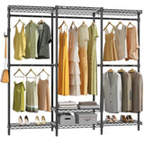 VIPEK V3 Nano Clothes Rack with 4 Semi-Shelves and 3 Standard Shelves, Clothing Rack for Hanging Clothes, Max Load 800LBS, Black