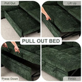 85 Inch Modular Sectional Sleeper Sofa with Pull Out Bed,L Shaped 5 Seat Sectional Couch with Storage