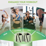 BECOJADDE Ankle Weights Set of 2 (1 lb Each) Adjustable Wrist Weights for Women Men Wearable Arm Leg Weight, Yoga, Sage Green