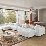 JACH 183.5 Inch U-Shaped Modular Sectional Sofas, Modern 4-Seater Couch with Chaise Ottomans
