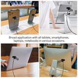 iPad Lock Security Cable w/Adhesive Plates, 6Ft Keyless 4 Digit Combination Tablet Lock Kit