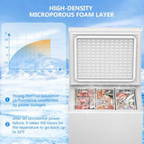 Cowsar 5.0 Cu.Ft Deep Freezer with 3 Basket, Quiet Chest Freezer Adjustable 7 Thermostat for Apartment/Garage/Basement/Dorm/Home,White