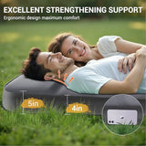 Elegear CumbreX™ Air & Foam Self Inflating Sleeping Pad, Built-in Electric Pump 4" Ultra-Thick Memory Foam Camping Mattress with Pillow Double Camping Pad 4-Season R-Value 9.5 Camp Mat (Grey, Full)