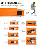 Gaialoop 3 Inch Memory Foam Camping Mattress, Dual Layer Thick Sleeping Camp Pad for Car Tent Cot, Roll-Up Portable Glamping Floor Bed for Guests Sleepover[Kid: 62 * 23 * 3"]