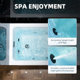WOODBRIDGE 60" x 30" Alcove Acrylic Rectangular Whirlpool Heated Jetted Tub in White with Left Drain, Matte Black Finish, BS428-L-MB02