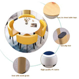 Round Dining Table Set for 4 with Chairs, Office Conference Reception Coffee Negotiation Table and Chairs Set