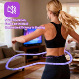 2 lbs Weighted Soft Velvet Hula Hoop Women, Spring Exercise Fitness Hoop Weight Loss Adults Collapsible Portable, No Bruising (Purple)