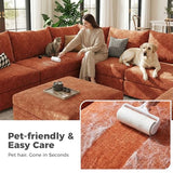 Oversized Modular Sectional Sofa, Large 9 Seater L Shaped Couch with Storage Ottoman with Reversible Chaise Deep Seat for Living Room