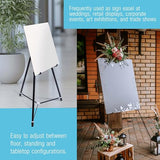 Large Adjustable Height Portable Easel Stand, Sign Display, Holds 25 lbs - Floor & Tabletop Easels