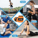VBSD Adjustable Ankle Weights for Men Women, 10lb 1 Pair Leg Weight Straps, Weighted Ankle Weights Set, 1-5 lbs Each Ankle, 1 Pair 2-10 lbs, Orange