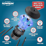 Flowtron Outdoor Bug Trap | UV Light & Powerful Fan Fly Killer with ½ Acre Coverage | Quiet Insect Control & Weather Resistant | Easy Clean Collection Chamber | Patio Deck Yard | ETL Certified