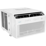 Keystone Energy Star 8,000 BTU Window Mounted Inverter Air Conditioner with Supplemental Heat, Quiet High Efficiency Window AC Unit with Remote for Apartment, Medium Rooms up to 350-Sq. Ft.