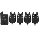 Fish Bite Alarm, 4 Pcs Electronic Fishing Bite Alarm & 1 Pcs Receiver Indicator Sound & LED Light Indicator Keenso