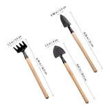 8 Sets Mini Gardening Tools Portable Garden Hand Tools Set Miniature Gardening Rake Trowel and Shovel