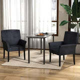 Giantex Office Waiting Room Chairs, Fabric Executive Guest Chair, Upholstered Reception Chair with Padded Arms, Backrest