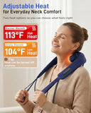 Musugy Neck and Shoulder Massager with Heat : Cordless Shiatsu Neck Massager for Pain Relief Deep Tissue - 3 Modes, 2 Intensity & 2 Heat, Daily Comfort for Desk Workers, At-Home Use, Women, Men