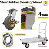 Heavy Duty Push Cart Dolly Large Foldable Moving Flatbed Easy
