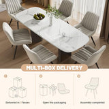 Dining Chairs Set of 6, Mid Century Modern Kitchen Chairs with Soft Cushion