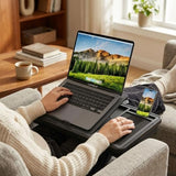 Pro 2.0 Lap Desk with 9 Adjustable Heights, Built-in Mouse Pad & Phone Slot – Full Microbead Cushion