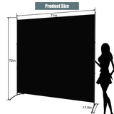 Room Divider Single Panel Privacy Screen, 71''x72''H Large Divider for Room Separation, Thickened Fabric 6FT Room Divider Wall Screen for Bedroom Office School, Portable Partition Room Dividers, Black HOMSCREENER